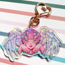 Load image into Gallery viewer, Love Crush: Pink | Holo Acrylic Keychain