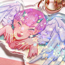Load image into Gallery viewer, Love Crush: Pink | Holo Acrylic Keychain